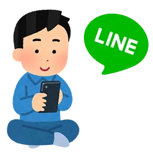 LINE友達追加をする人のイラスト